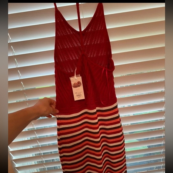 *NWT* Candie’s Red Crochet Woven Mini Dress - Picture 12 of 12